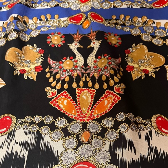 Christian Dior Jeweled Scarf. 100% Silk. Hand Rolled. Multicolor. Made in Italy. - Picture 7 of 13